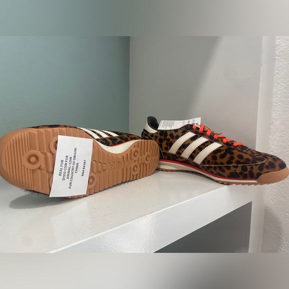adidas SL 72 OG Leopard Print Impact Orange Sneaker New NWT - Picture 13 of 16